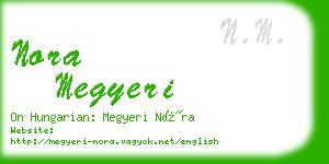 nora megyeri business card